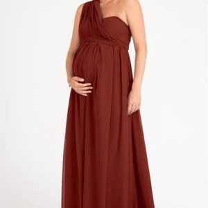 Never Worn Jenny Yoo Cerise Convertible Maternity Bridesmaid Dress in Rust